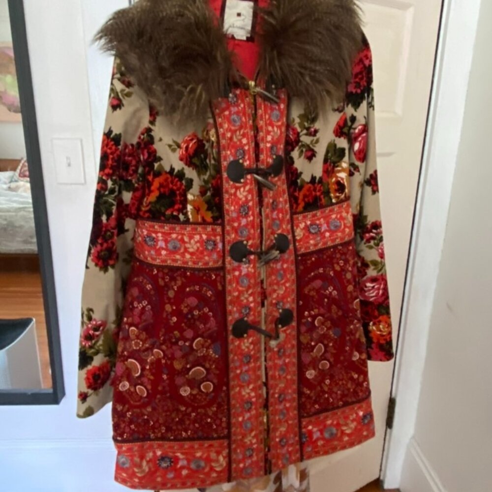 Elevenses Velvet patchwork jacket Anthropologie